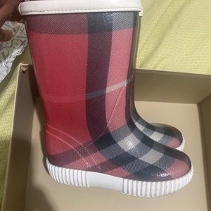 Toddler girls Burberry rain boots AUTHENTIC